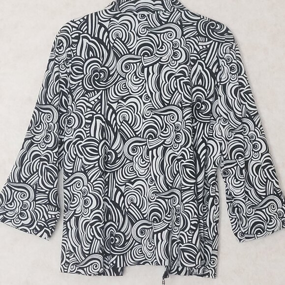 Black & White Zip Shirt Jacket Cato Womens Size XL - Picture 7 of 12